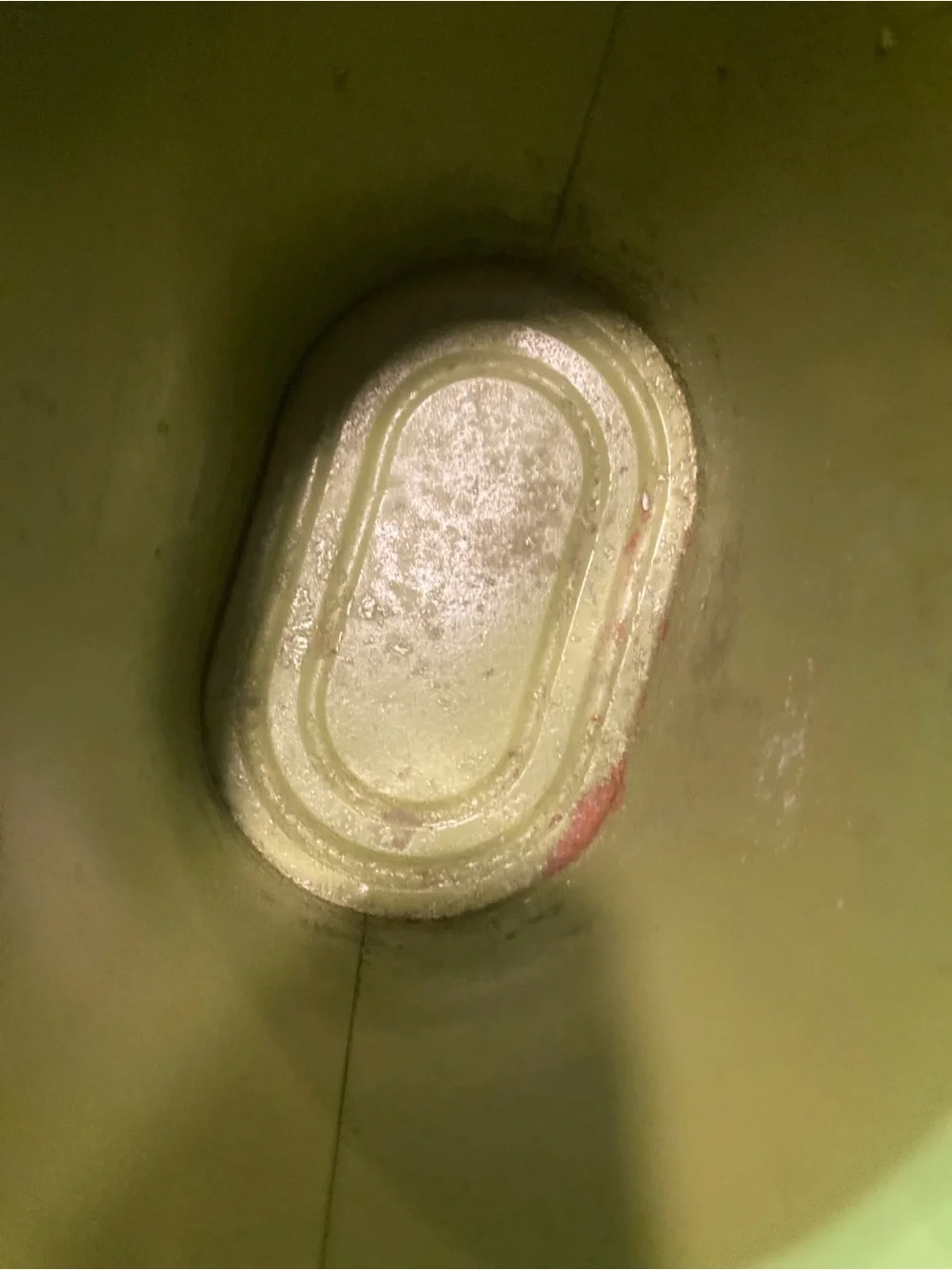 Mid Century floral Oval Metal Trash Can